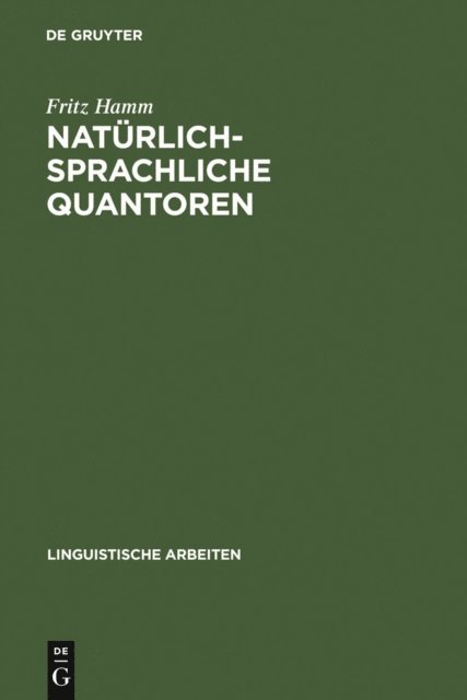 Fritz Hamm - Natürlich-sprachliche Quantoren, E-bok