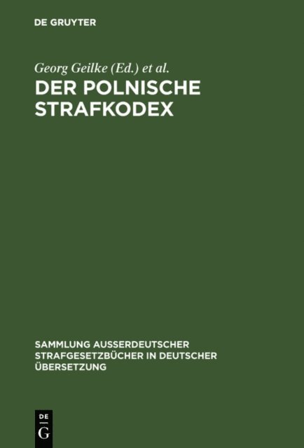 Polska, Georg Geilke - Der polnische Strafkodex, E-bok