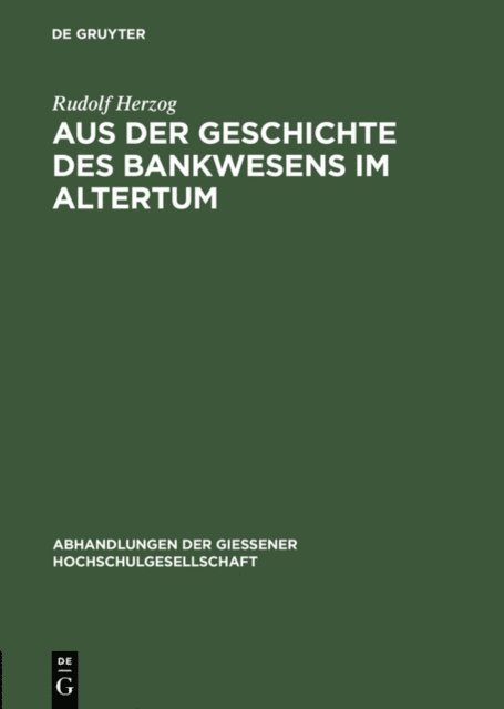 Rudolf Herzog - Aus der Geschichte des Bankwesens im Altertum, E-bok