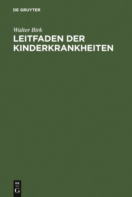 Walter Birk - Kinderkrankheiten, E-bok