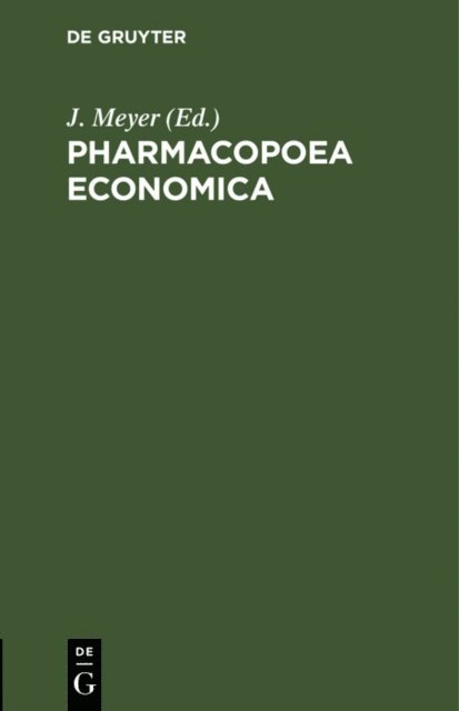 J. Meyer - Pharmacopoea economica, E-bok