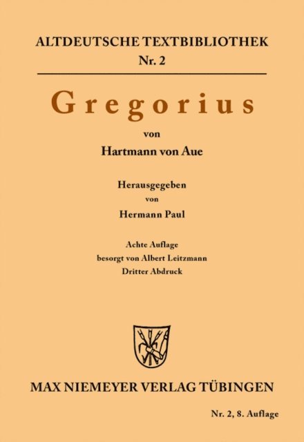 Hartmann von Aue, Albert Leitzmann, Hermann Paul - Gregorius, E-bok