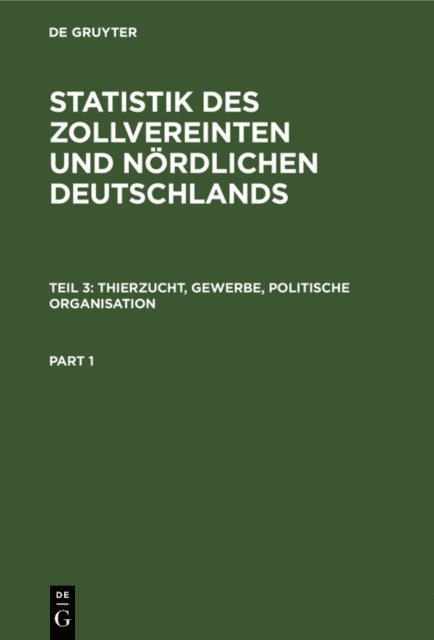 Thierzucht, Gewerbe, politische Organisation, E-bok
