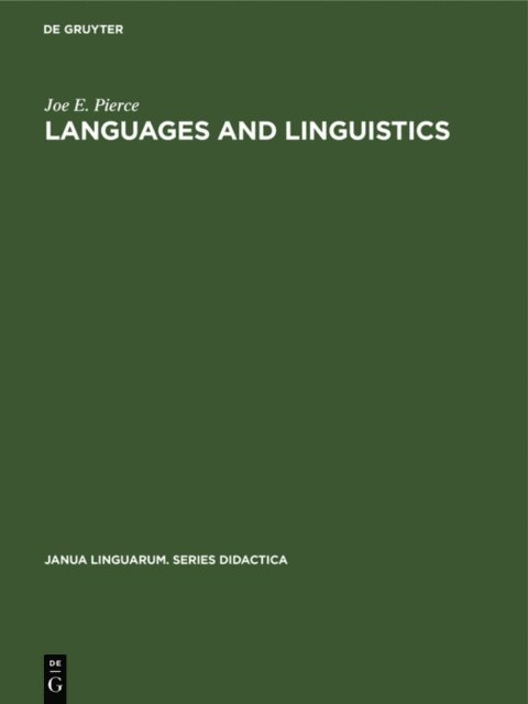 Joe E. Pierce - Languages and linguistics, E-bok