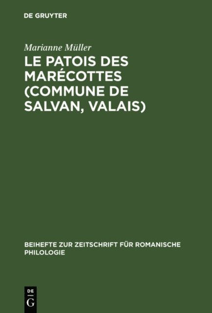 Marianne Muller - Le patois des Marécottes (Commune de Salvan, Valais), E-bok