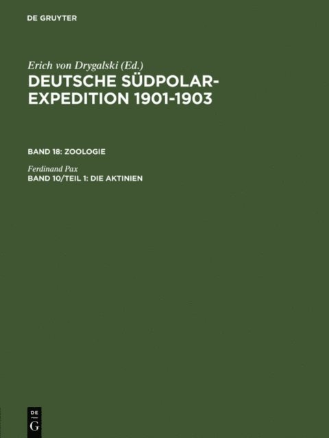 Ferdinand Pax - Die Aktinien, E-bok