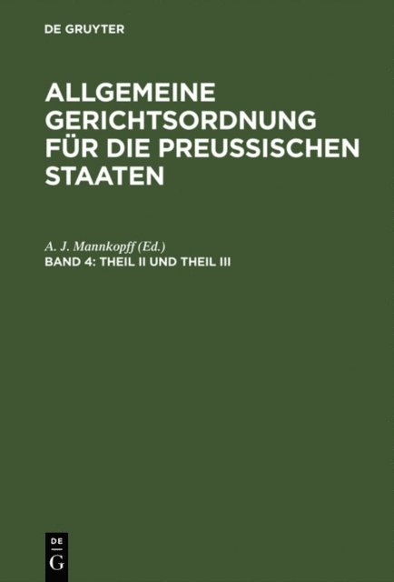A. J. Mannkopff - Theil II und Theil III, E-bok