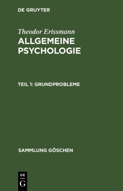 Theodor Erissmann - Grundprobleme, E-bok