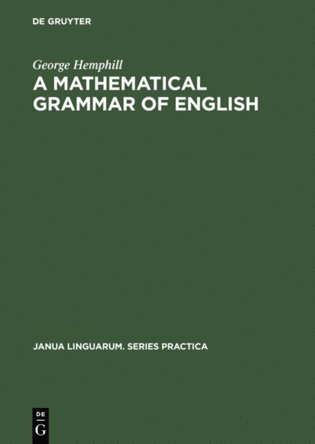 George Hemphill - mathematical grammar of English, E-bok