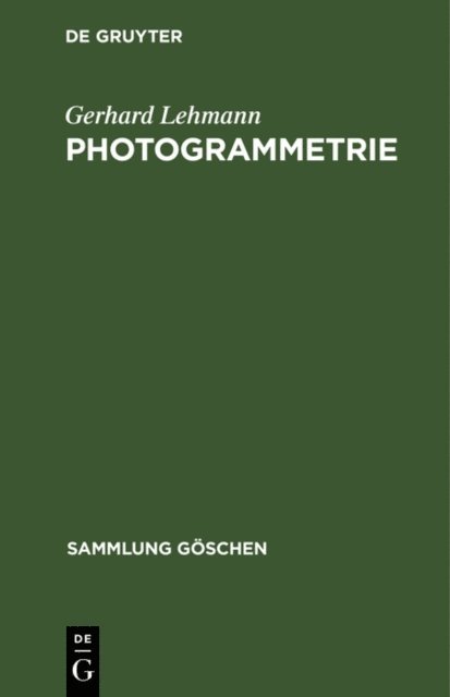 Gerhard Lehmann - Photogrammetrie, E-bok
