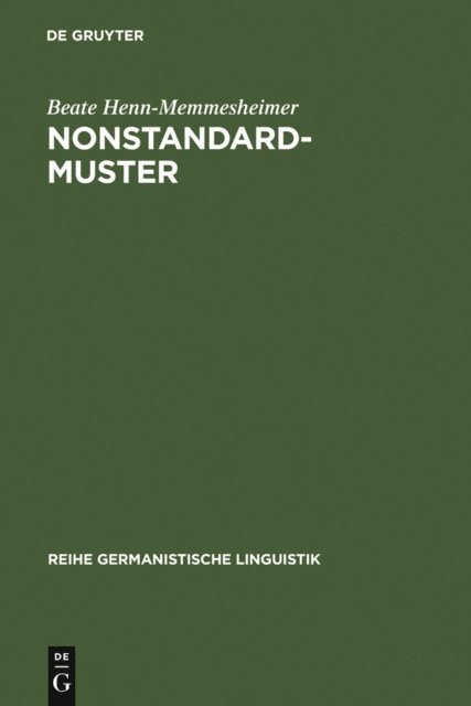 Beate Henn-Memmesheimer - Nonstandardmuster, E-bok