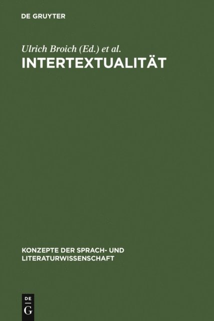 Manfred Pfister, Ulrich Broich - Intertextualität, E-bok