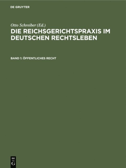 Otto Schreiber - Öffentliches Recht, E-bok