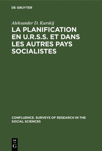 Aleksander D. Kurskij - La planification en U.R.S.S. et dans les autres pays socialistes, E-bok