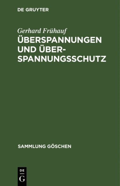Gerhard Fruhauf - Überspannungen und Überspannungsschutz, E-bok