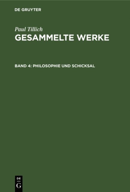 Paul Tillich, Renate Albrecht - Philosophie und Schicksal, E-bok