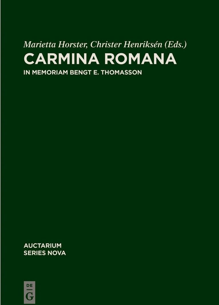 Marietta Horster, Christer Henriksén - Carmina Romana, Inbunden