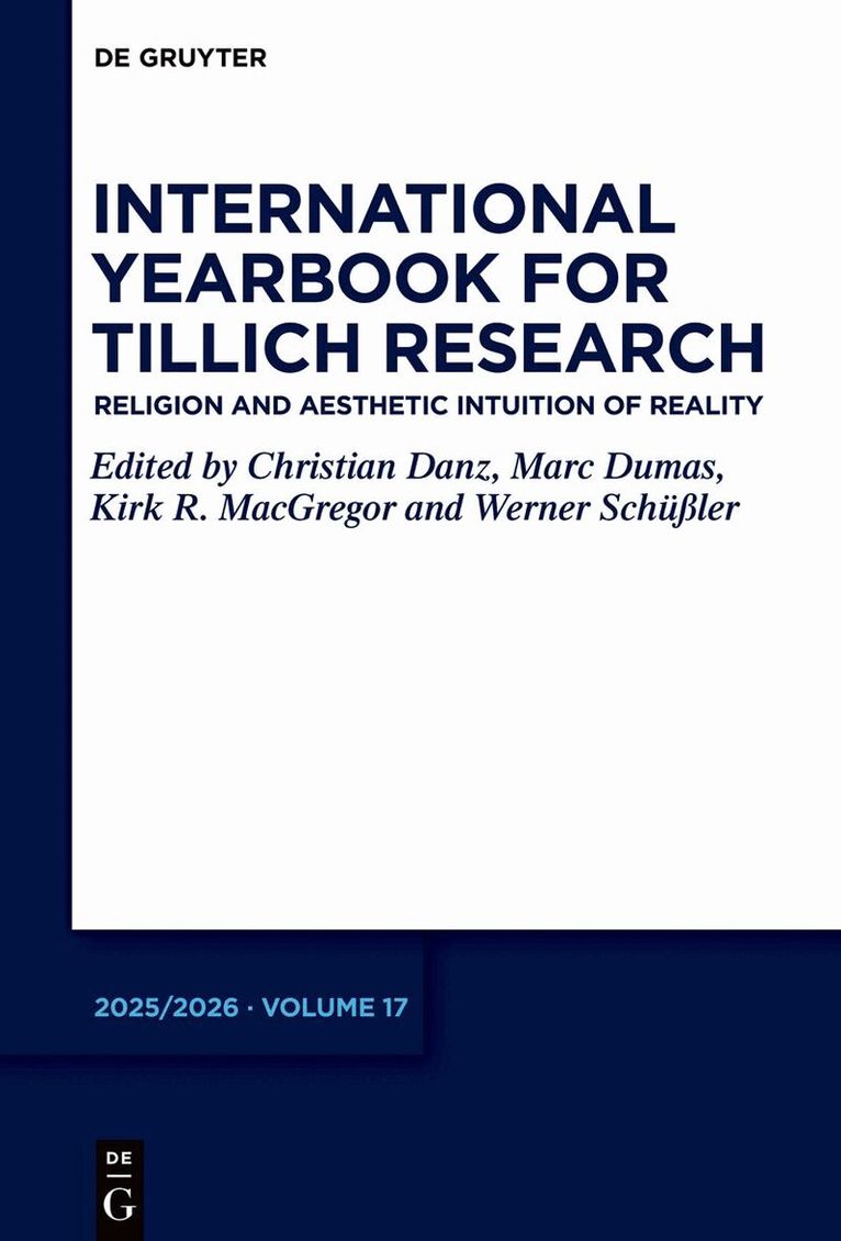 Christian Danz, Marc Dumas, Kirk R. MacGregor, Werner Schüßler - Religion and Aesthetic Intuition of Reality, Inbunden. Tillgänglighet: Kommande