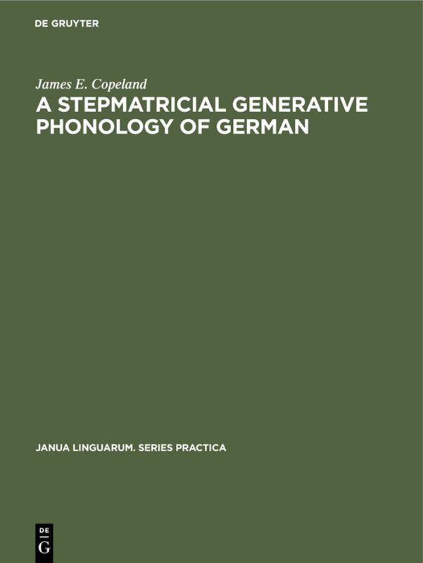 Stepmatricial Generative Phonology of German