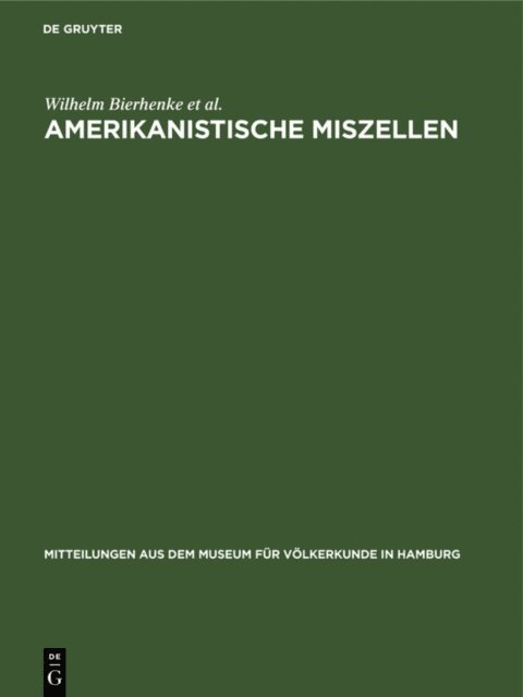 Gunter Zimmerman, Ulla Johansen, Wolfgang Haberland, Wilhelm Bierhenke - Amerikanistische Miszellen, E-bok