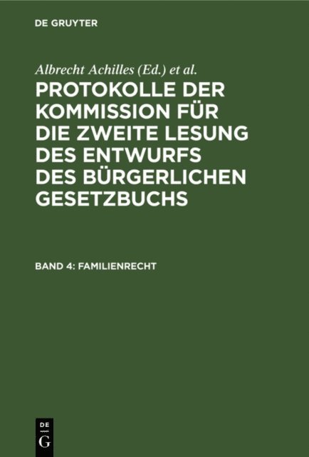 Peter Spahn, Albert Gebhard, Albrecht Achilles - Familienrecht, E-bok
