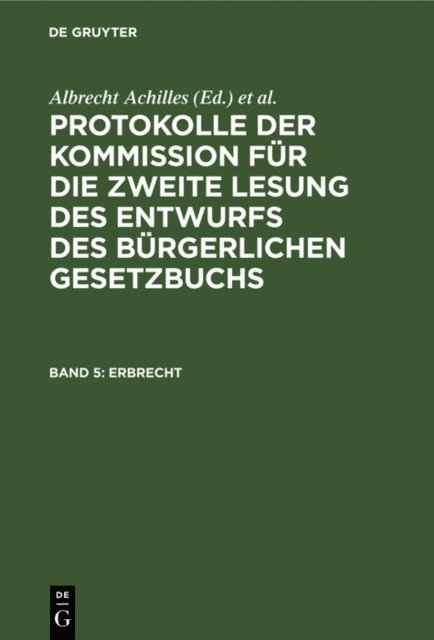 Peter Spahn, Albert Gebhard, Albrecht Achilles - Erbrecht, E-bok