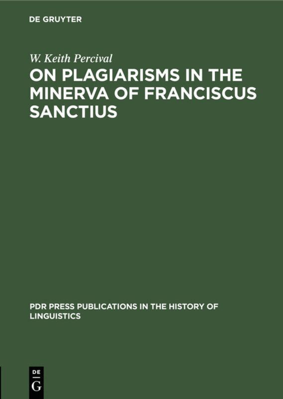 Degruyter - On Plagiarisms in the Minerva of Franciscus Sanctius, Inbunden. Tillgänglighet: Tillfälligt slut