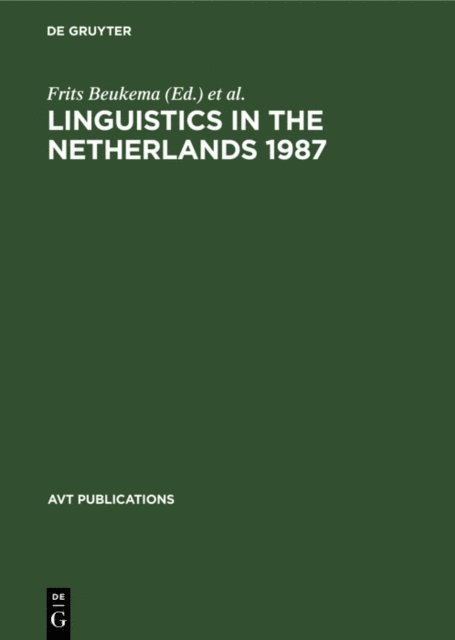 Peter Coopmans, Frits Beukema - Linguistics in the Netherlands 1987, E-bok