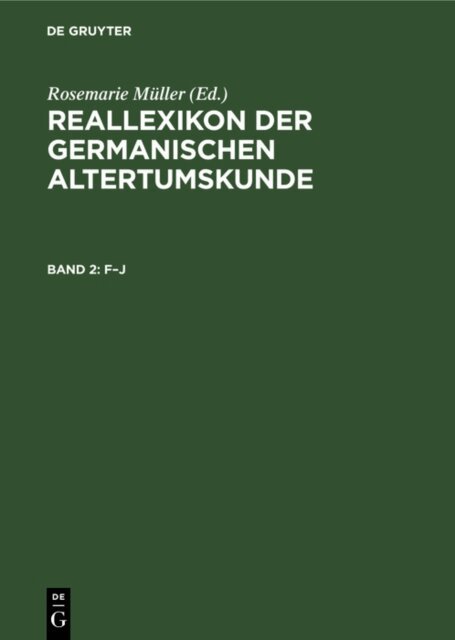 Rosemarie Muller, Heiko Steuer, Dieter Geuenich, Heinrich Beck - F-J, E-bok
