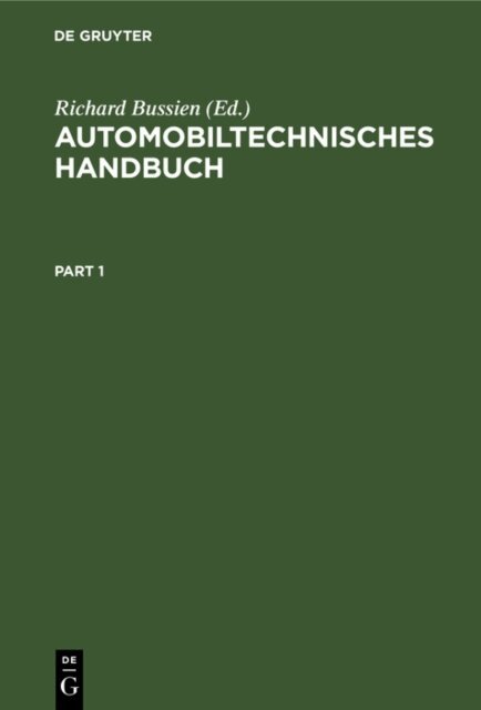 Richard Bussien - Automobiltechnisches Handbuch, E-bok