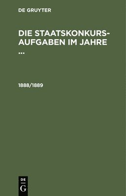 Degruyter - 1888/1889, Inbunden