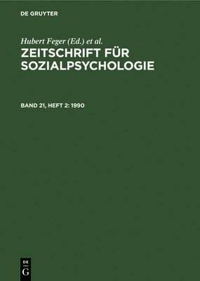 Hubert Feger, C F Graumann, Klaus Holzkamp, Martin Irle - 1990, Inbunden