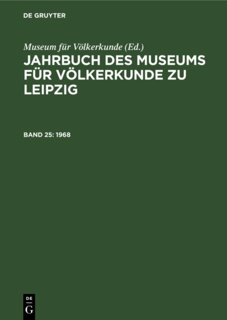 Museum fur Volkerkunde - 1968, E-bok