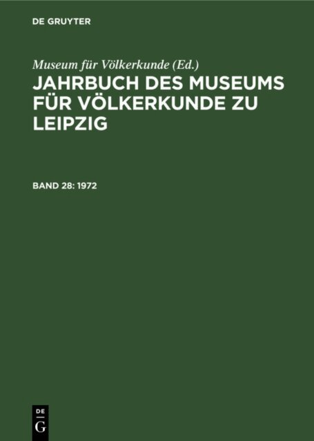 Museum fur Volkerkunde - 1972, E-bok