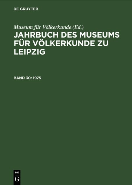 Museum fur Volkerkunde - 1975, E-bok