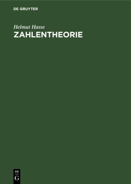 Helmut Hasse - Zahlentheorie, E-bok