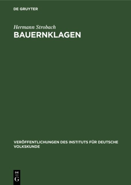 Hermann Strobach - Bauernklagen, E-bok