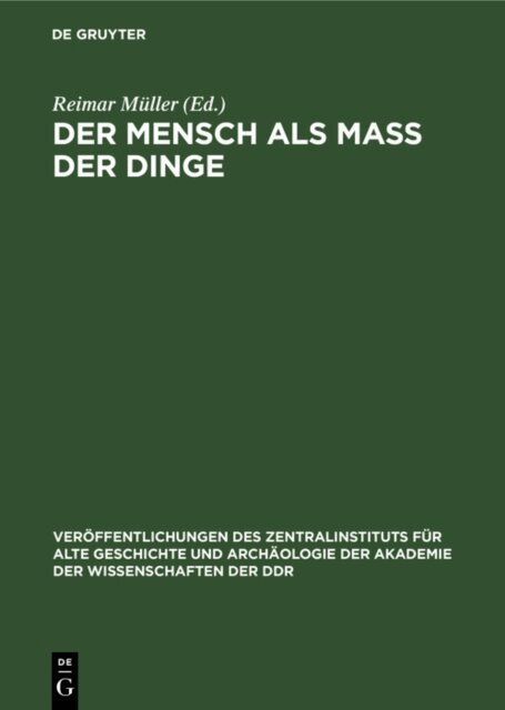 Reimar Muller - Mensch als Mass der Dinge, E-bok