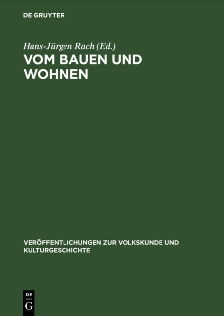 Hans-Jurgen Rach - Vom Bauen und Wohnen, E-bok