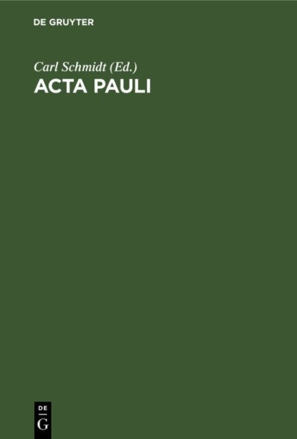 Carl Schmidt - Acta Pauli, E-bok