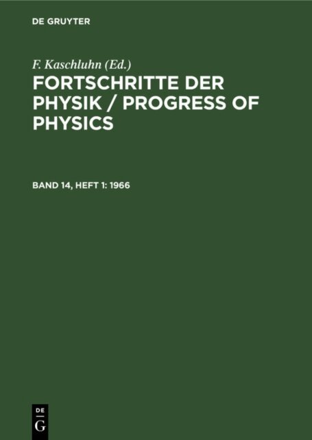 R Rompe, R. Ritschl, A. Losche, F. Kaschluhn - 1966, E-bok