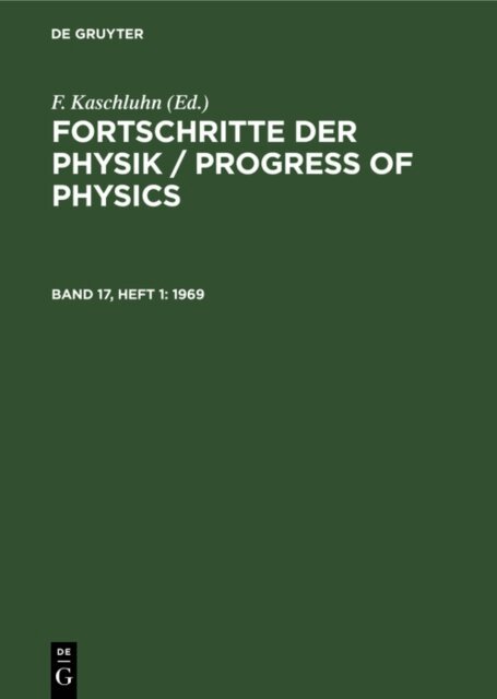 R Rompe, R. Ritschl, A. Losche, F. Kaschluhn - 1969, E-bok