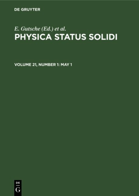 P. Gorlich, K. Muller, E Gutsche - May 1, E-bok