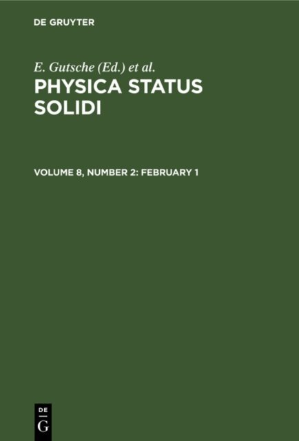 P. Gorlich, K. Muller, E Gutsche - February 1, E-bok