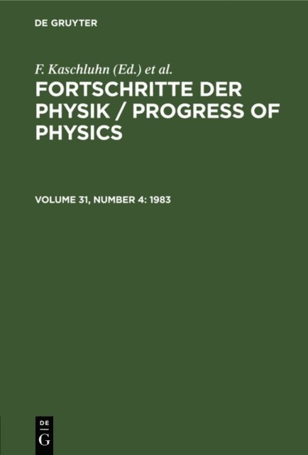 R Rompe, R. Ritschl, A. Losche, F. Kaschluhn - 1983, E-bok