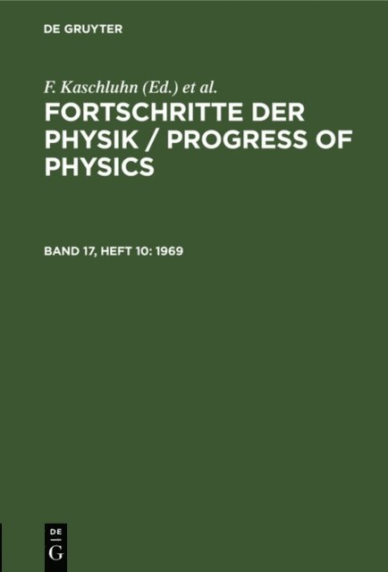 R Rompe, R. Ritschl, A. Losche, F. Kaschluhn - 1969, E-bok