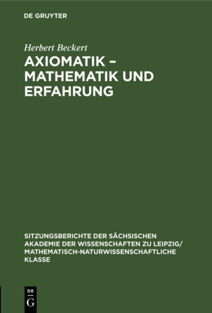 Herbert Beckert - Axiomatik - Mathematik und Erfahrung, E-bok