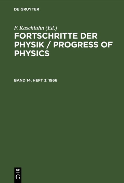 R Rompe, R. Ritschl, A. Losche, F. Kaschluhn - 1966, E-bok