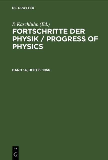 R Rompe, R. Ritschl, A. Losche, F. Kaschluhn - 1966, E-bok