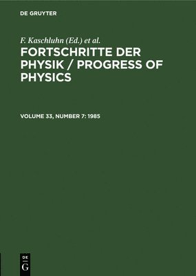 F. Kaschluhn, A. Lösche, R. Ritschl, R Rompe - 1985, Inbunden